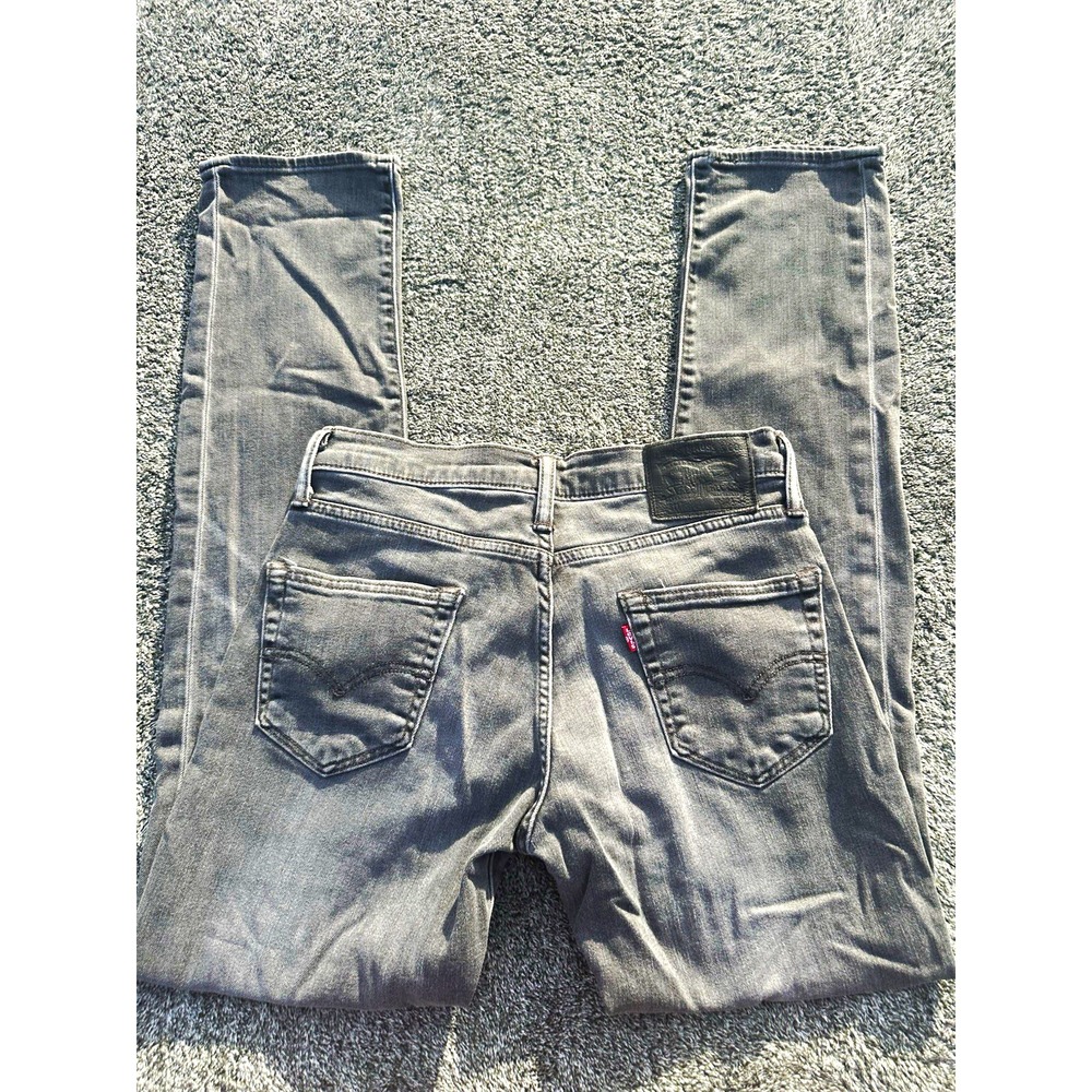 Levi's 511 Jeans Mens 30x34 Slim Fit Gray Black Denim Stretch Skinny Pants
